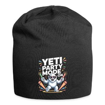 Yeti Party Mode – Funny Party Monster - Jersey Beanie - black - Front