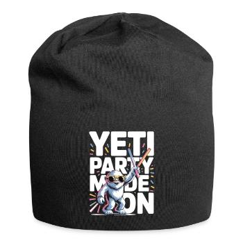 Yeti Party Mode – Funny Party Monster - Jersey Beanie - black - Front