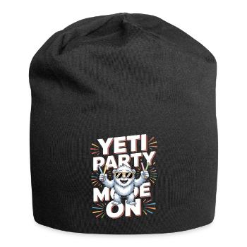 Yeti Party Mode – Funny Party Monster - Jersey Beanie - black - Front