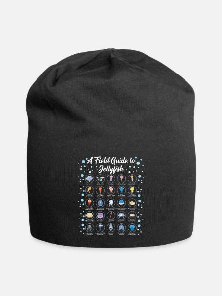Leitfaden zur wissenschaftlichen Quallenbiologie - Jersey-Beanie - Schwarz