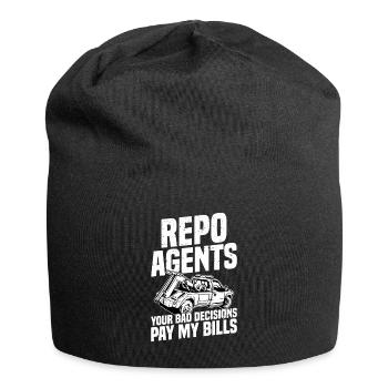 Rückgewinnungsagent für Autorückgewinnung Vermögensrückholung - Jersey-Beanie - Schwarz - Vorne