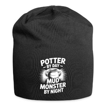 Poterie des artistes de la poterie monstre de nuit - Bonnet en jersey - noir - Devant