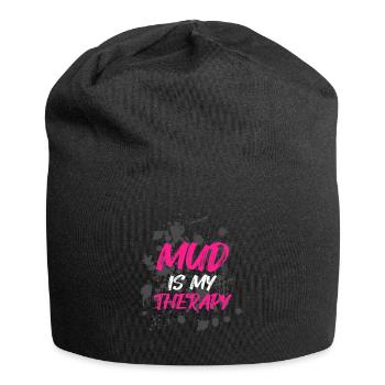 La boue, c’est ma thérapie Schlammlauf Mud Run Muddy Race - Bonnet en jersey - noir - Devant
