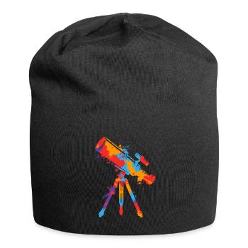 Teleskop Astronom bunt Kinden Jungen Astronomie - Jersey-Beanie - Schwarz - Vorne