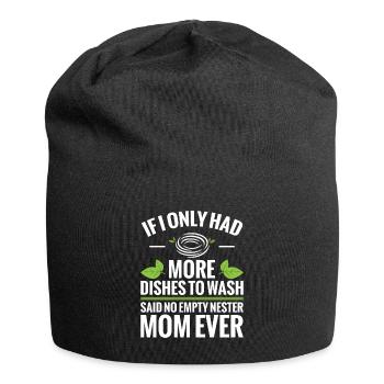 Emtpy Nest Syndrom Weintrink-College leer - Jersey-Beanie - Schwarz - Vorne