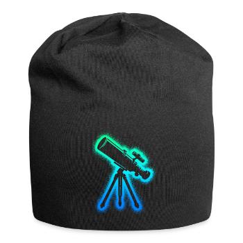 Télescope Astronome Hommes Enfants Garçons Astronomie - Bonnet en jersey - noir - Devant