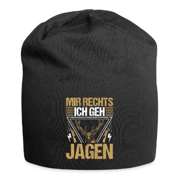 Jagd Jagen Waidmann Jäger - Jersey-Beanie - Schwarz - Vorne