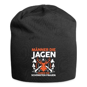 Jagd Jagen Waidmann Jäger - Jersey-Beanie - Schwarz - Vorne