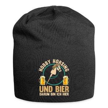 Bier Pferd Hobby Horsing - Jersey-Beanie - Schwarz - Vorne