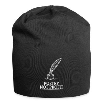 Poesie-Nicht-Profit-Feder - Jersey-Beanie - Schwarz - Vorne