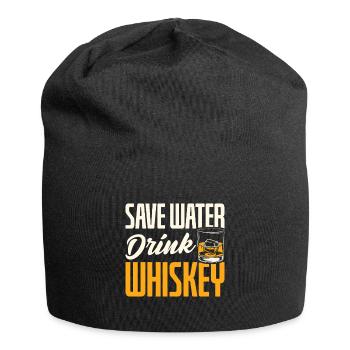Économiser de l’eau Boisson Whisky Style de citation drôle - Bonnet en jersey - noir - Devant