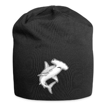 Hammerhai Punkt Illustration - Jersey-Beanie - Schwarz - Vorne