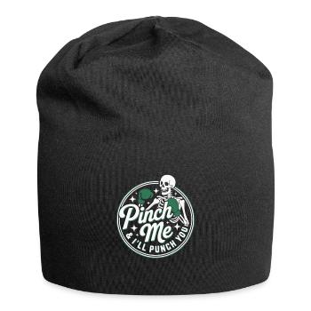 Pinch Me I'll Punch You Funny Skeleton St - Jersey Beanie - black - Front