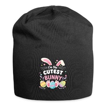 I'm the cutest bunny sweetie - Jersey Beanie - black - Front