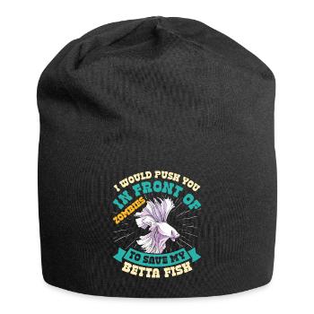Aquarium Poissonnier Siamois Propriétaire de Poissons Combattants - Bonnet en jersey - noir - Devant