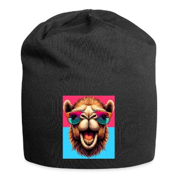camel - Jersey Beanie - black - Front
