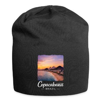 Copacabana Brazil Sunset Beach Magic - Jersey Beanie - black - Front