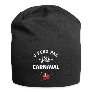 Karneval - Jersey-Beanie - Schwarz - Vorne
