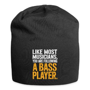 Bassist Following A Bass Player Band Bassspieler - Jersey-Beanie - Schwarz - Vorne