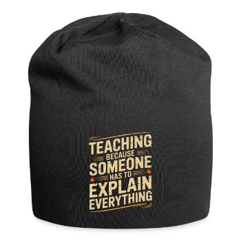 Elementary Teacher Teaching Because School Tutor - Jersey Beanie - black - Front