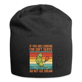 Pickleball Joueur drôle Soft Serve Va chercher Icecreme - Bonnet en jersey - noir - Devant