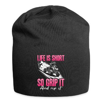 Quad ATV Femme Fille Quad Quad - Bonnet en jersey - noir - Devant
