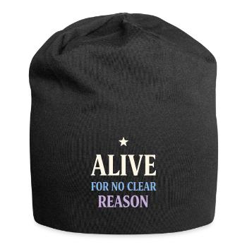 Existenzieller Humor, Nihilismus, Humor, - Jersey-Beanie - Schwarz - Vorne