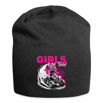 Quad ATV Femme Fille Quad Quad - Bonnet en jersey - noir - Devant