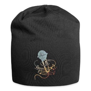 Sänger Mikrofon Karaoke Musiker Mikrophon Singen - Jersey-Beanie - Schwarz - Vorne