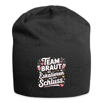 Team Braut Wir Eskalieren Crew Squad JGA Frauen - Jersey-Beanie - Schwarz - Vorne