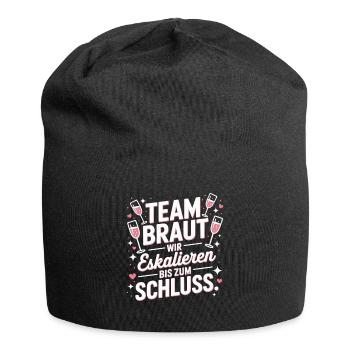 Team Braut Wir Eskalieren Crew Squad JGA Frauen - Jersey-Beanie - Schwarz - Vorne