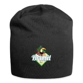 Brasilien Tukan Retro Samba Karneval Souvenir - Jersey-Beanie - Schwarz - Vorne