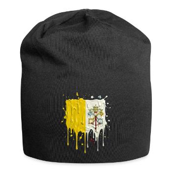Vatican's yellow and white color split - Jersey Beanie - black - Front