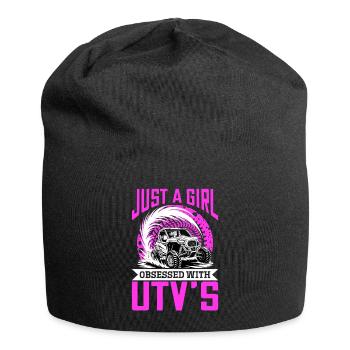 UTV Fille tout-terrain Femme 4 roues côte à côte - Bonnet en jersey - noir - Devant