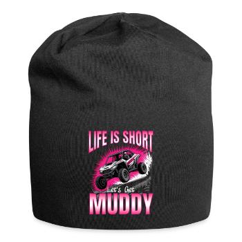 UTV Off Road Girl Woman 4 Wheeler Side by side - Jersey Beanie - black - Front