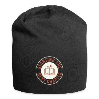 Bücher lesen für Neuanfang & Selbstheilung - Jersey-Beanie - Schwarz - Vorne