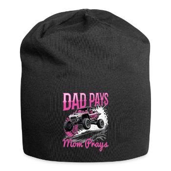 UTV Off Road Girl Woman 4 Wheeler Side by side - Jersey Beanie - black - Front