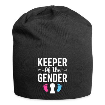 Gardienne du design des empreintes de genre - Bonnet en jersey - noir - Devant