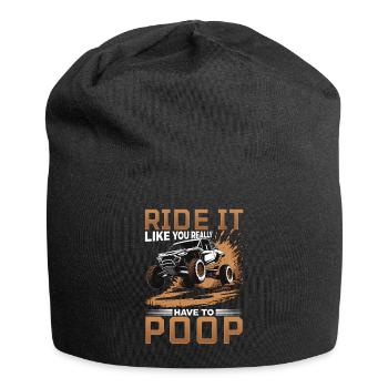 UTV Off Road Boy Men 4 Wheeler Side by side - Jersey Beanie - black - Front