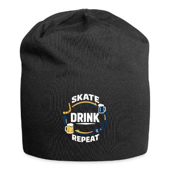 Beer League Hockey Funny Hockey Players Team Humor - Jersey Beanie - black - Front