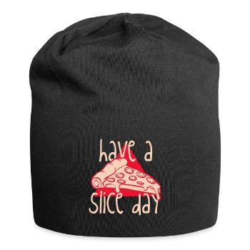 Hab einen Slice Day - Jersey-Beanie - Schwarz - Vorne