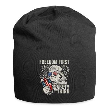Freedom first, safety in third place, Fra - Jersey Beanie - black - Front