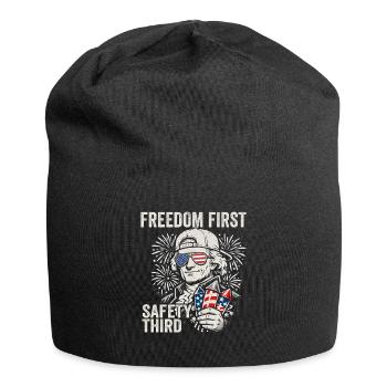 Freedom first, security in third place. Jef - Jersey Beanie - black - Front