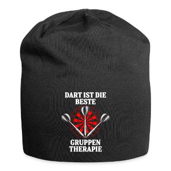 Dart ist die beste Gruppentherapie - Jersey-Beanie - Schwarz - Vorne