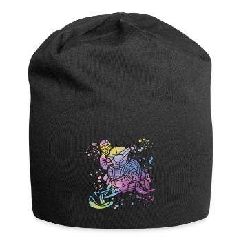 Motoneige, motoneige, motoneige - Bonnet en jersey - noir - Devant