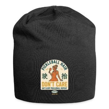 Pickleball Hair Dont Care Love Pickleball Funny - Jersey Beanie - black - Front