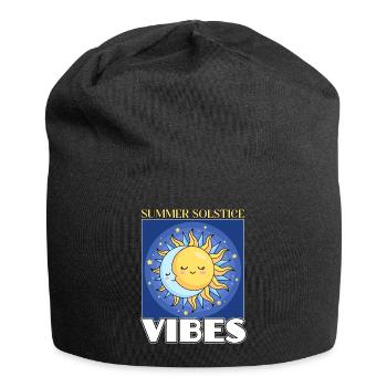 Litha Pagan: Sommersonnenwende, Mittsommer, Mittsommer, Mittsommer. - Jersey-Beanie - Schwarz - Vorne