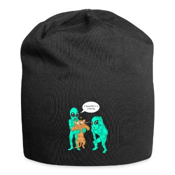 Außerirdische haben Katzenhemd gefunden - Jersey-Beanie - Schwarz - Vorne