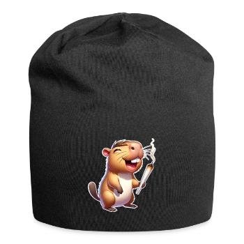 Capybara Joint Weed - Jersey-Beanie - Schwarz - Vorne