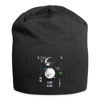 Futuristic HUD World Map Coordinates - Jersey Beanie - black - Front